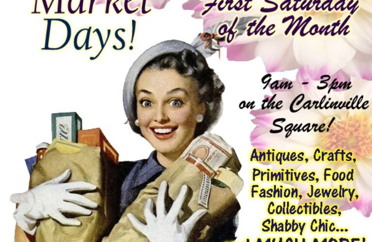 Market Days: Crafts & Vendors on the Carlinville Square.